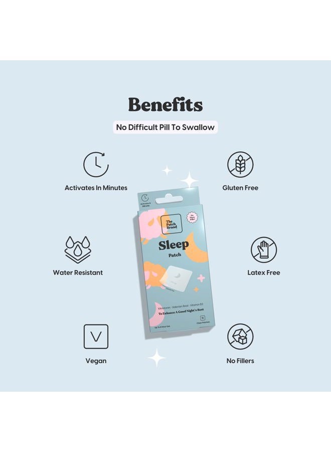 The Patch Brand Sleep Patches | Support Restful Sleep with Melatonin, Valerian Root & B6 | All Natural Vitamins & Mineral Patch Plant Based and Cruelty Free Water Resistant Patches That Last All Night - Image 5
