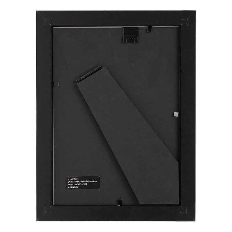 FrameWorks 5x7 mat to 4x6 Classic Wooden Picture Frames With Tempered Glass | Black | 6-Pack - Image 2