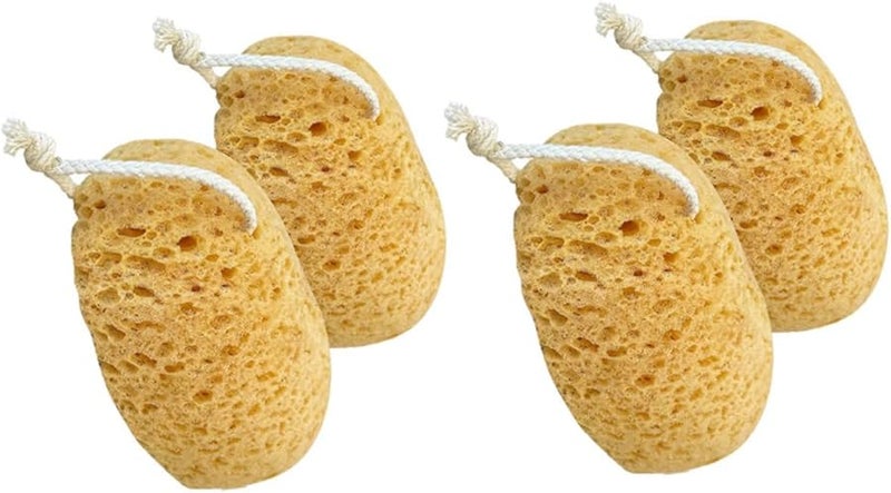 Mikinona 4Pcs Exfoliating Bath Sponges Soft Body Scrubbers For Men And Women - Image 1