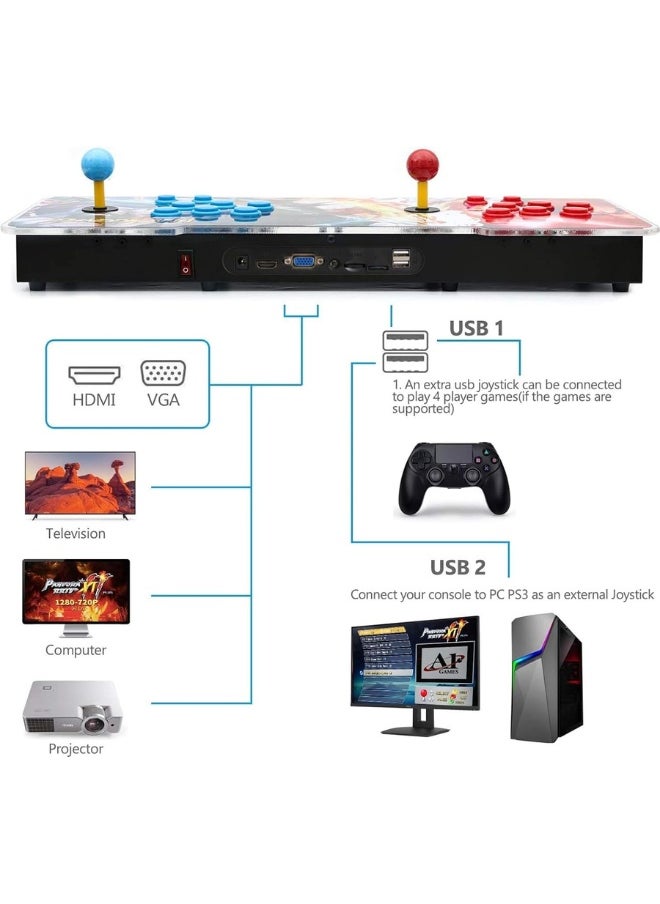 Generic 3003 Games in 1 Arcade Game Console ,Pandora Treasure 3D Double Stick,3003 Classic Arcade Game,Search Games, Support 3D Games,Favorite List, 4 Players Online Game,1280X720 Full HD Video Game  - Image 2