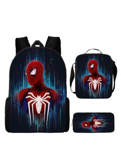 Spider-Man Spiderman Three-Piece Cartoon Backpack For Primary School Students 29*42*16cm 