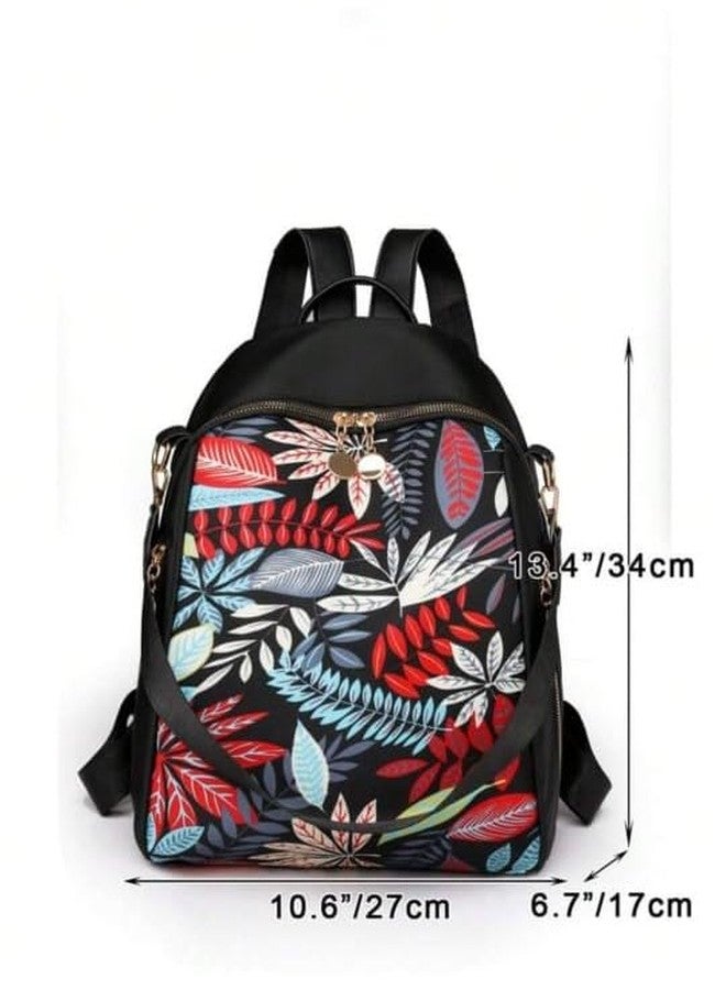 JAISOM Printed Waterproof Backpack For Girls | Multi Pocket College Bag For Women | Stylish Anti‑Theft Water‑Resistant Daypack With Adjustable Straps | Lightweight 15L Travel Casual Shoulder Bag - Image 5