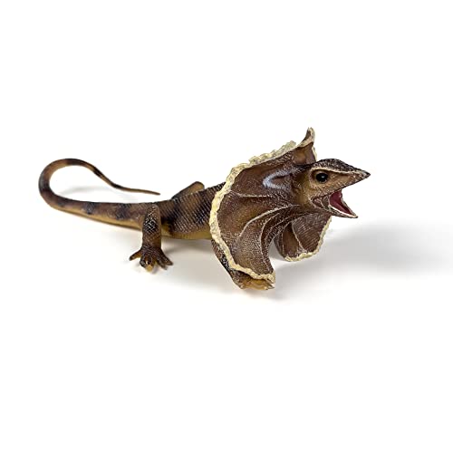 NAKIMO Frilled Lizard Animal Figurine Lizard Toy Realistic Reptile Figures for Decoration Science Education Prank Props - Image 1