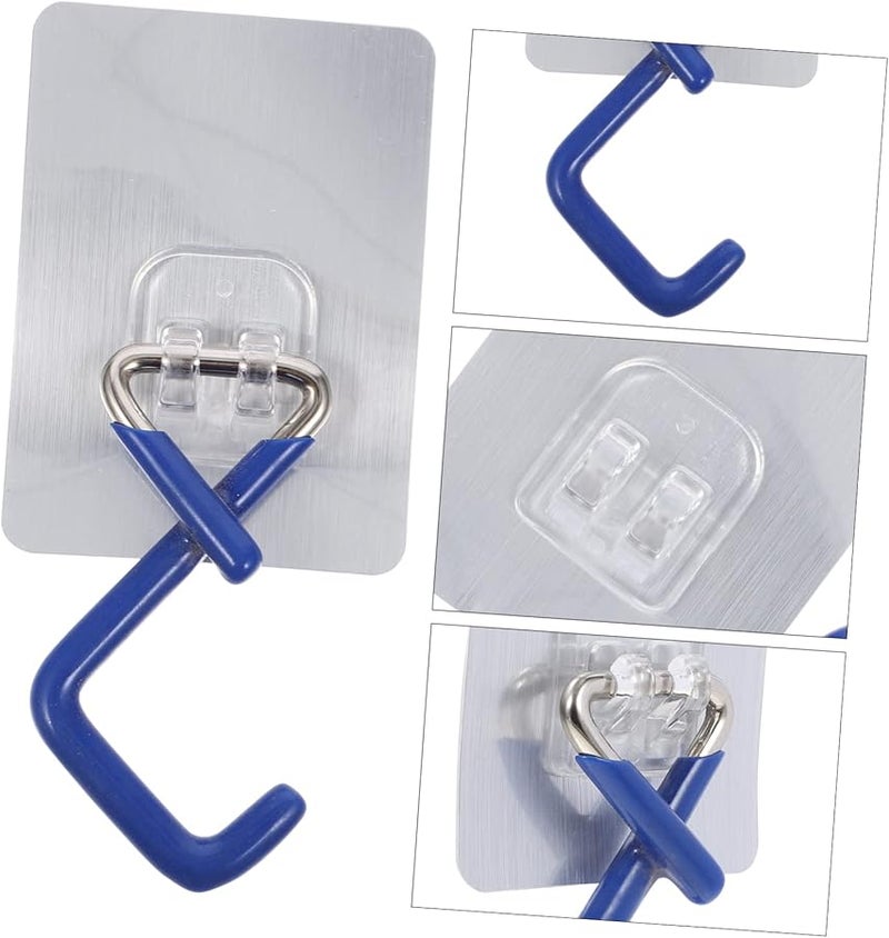 Wall Mounted Broom Holder 5 Pack Adhesive Space Saving Organizer For Home Kitchen Bathroom - Image 5