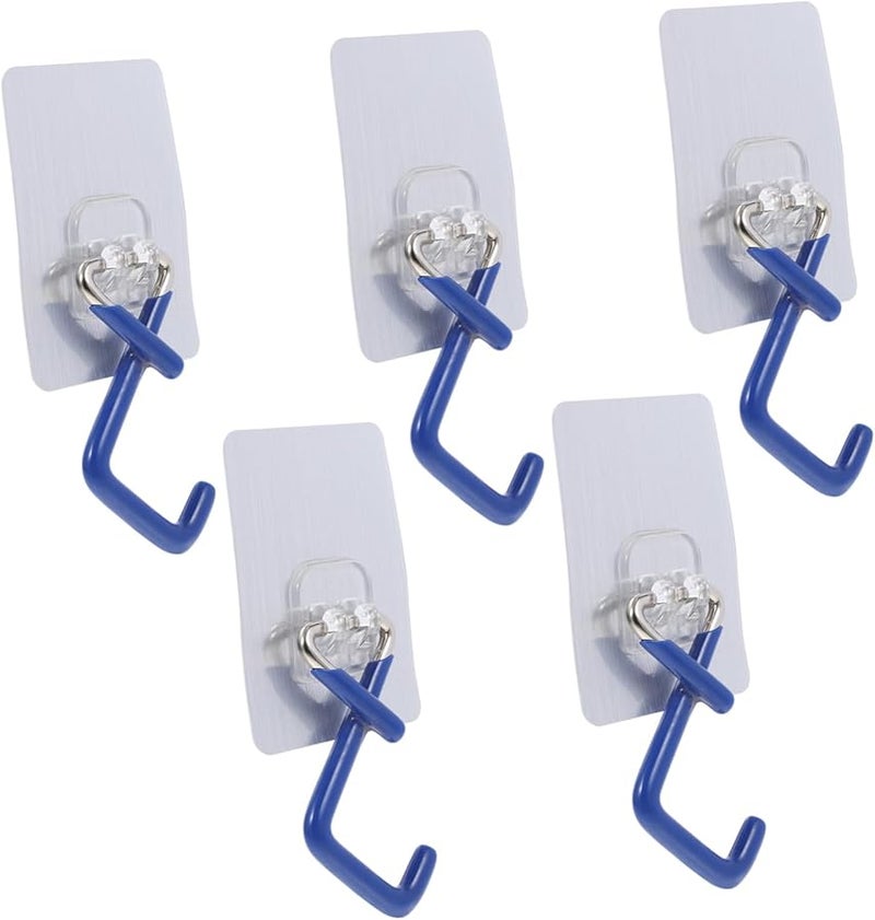 Wall Mounted Broom Holder 5 Pack Adhesive Space Saving Organizer For Home Kitchen Bathroom - Image 2