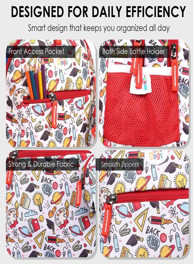 Ligo 14 Inch Fariy School backpack Bags for Boys & Girls | Suitable for Nursery to UKG Kids (Red) - Image 5