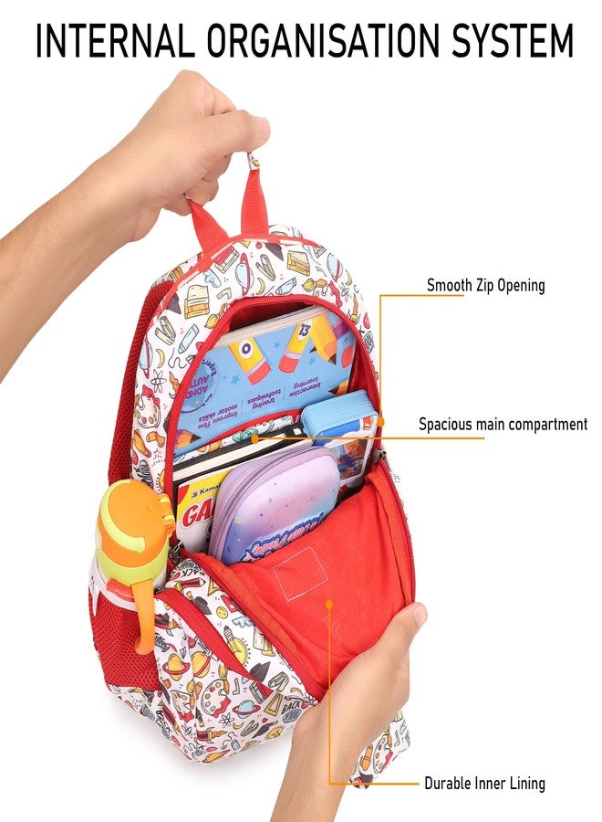 Ligo 14 Inch Fariy School backpack Bags for Boys & Girls | Suitable for Nursery to UKG Kids (Red) - Image 4