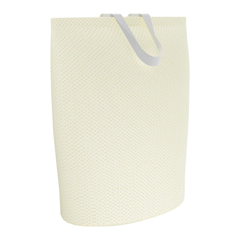Kuber Industries Kuber Industries Polyester Mesh Foldable Laundry Bag for Clothes with Handle Dirty Dress Basket for Cloth Storage WasteUsed Clothes Bin for Iron Kids Toys Hamper YZ53 Beige - Image 2