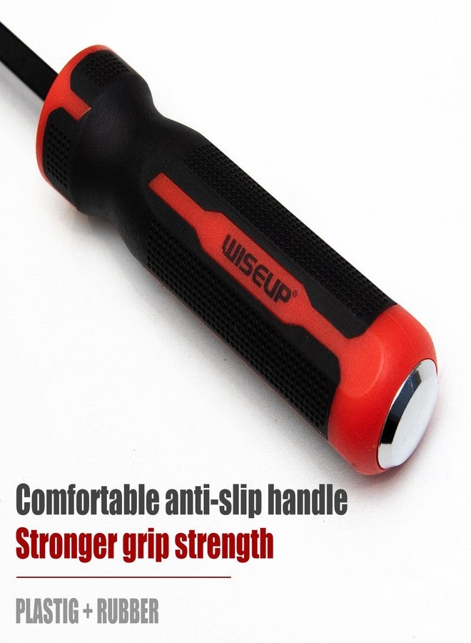 وايزأب مجموعة أدوات رفع WISEUP، مكونة من 4 قطع، عتلة شديدة التحمل بمقاسات 8 و12 و18 و24 بوصة مع أغطية ضغط سميكة للرفع والهدم وأدوات يدوية لميكانيكا السيارات - Image 4