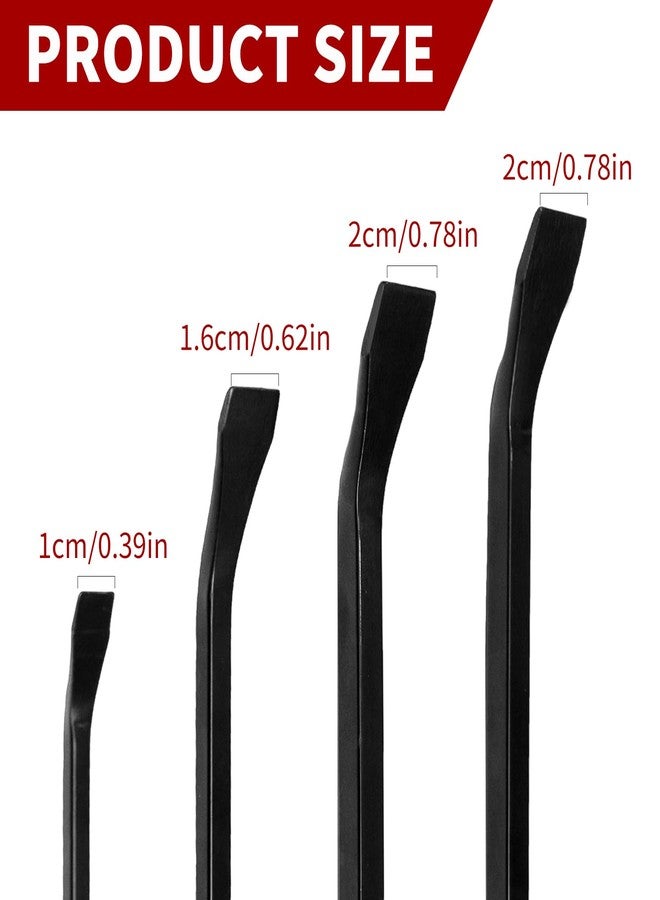 وايزأب مجموعة أدوات رفع WISEUP، مكونة من 4 قطع، عتلة شديدة التحمل بمقاسات 8 و12 و18 و24 بوصة مع أغطية ضغط سميكة للرفع والهدم وأدوات يدوية لميكانيكا السيارات - Image 3