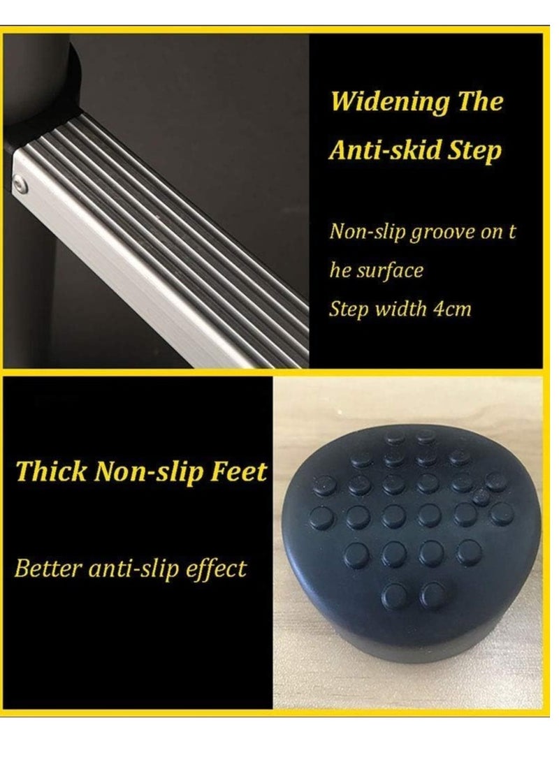 Outdoor telescopic multi-purpose ladder made of aluminum with A-frame design, extendable with wheels, load capacity of 330 pounds, 3.6 meters + 3.6 meters = 7.2 meters (23.6 feet). - Image 3