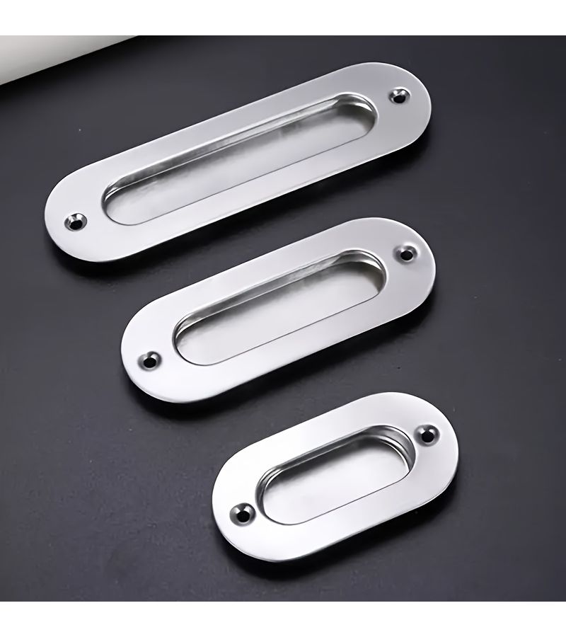 Modern 3.07 Inch Hidden Sliding Door Handles 2pcs Zinc Alloy for Cabinet Wardrobe - Image 4