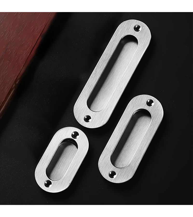 Modern 3.07 Inch Hidden Sliding Door Handles 2pcs Zinc Alloy for Cabinet Wardrobe - Image 3