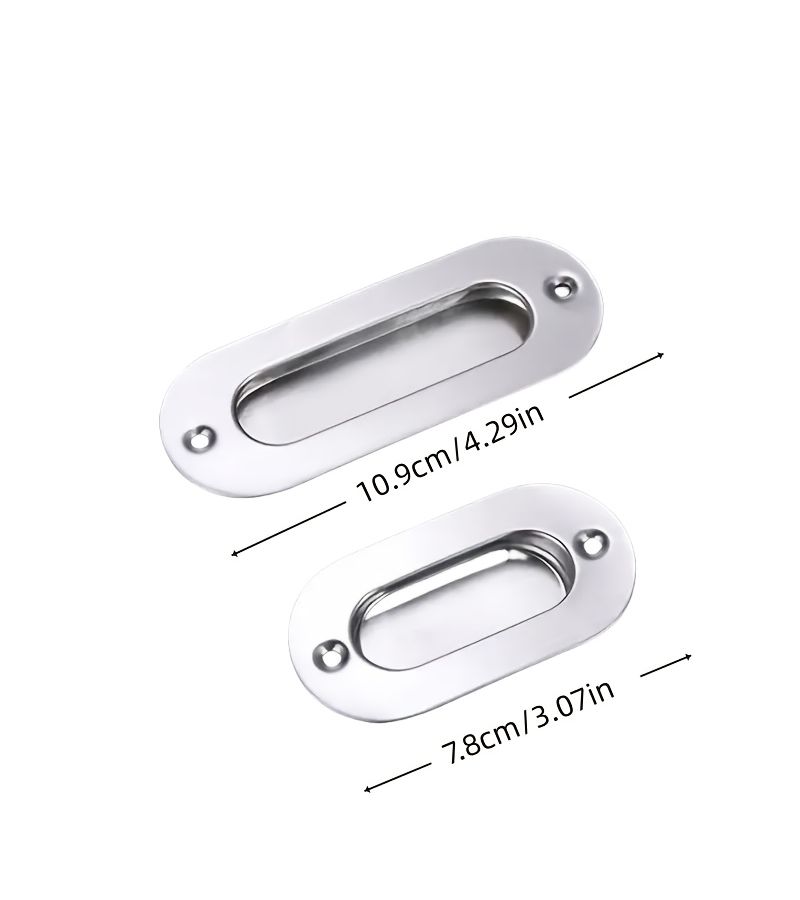 Modern 3.07 Inch Hidden Sliding Door Handles 2pcs Zinc Alloy for Cabinet Wardrobe - Image 2