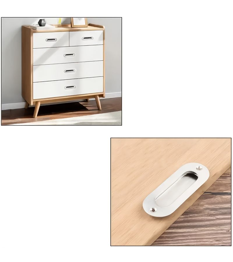 Modern 3.07 Inch Hidden Sliding Door Handles 2pcs Zinc Alloy for Cabinet Wardrobe - Image 5