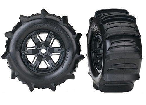 TRAXXAS إطارات وعجلات تراكساس 7773 إكس-ماكس مزودة مسبقًا بالغراء ومركبة (زوج) - Image 2