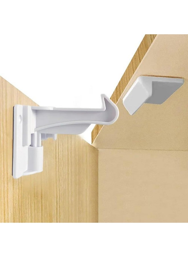 Invisible Baby Proofing Cabinet Latch Locks, 10 Pack, No Drilling or Tools Required, Works with Most Cabinets and Drawers, Countertop Overhangs, Highly Secure