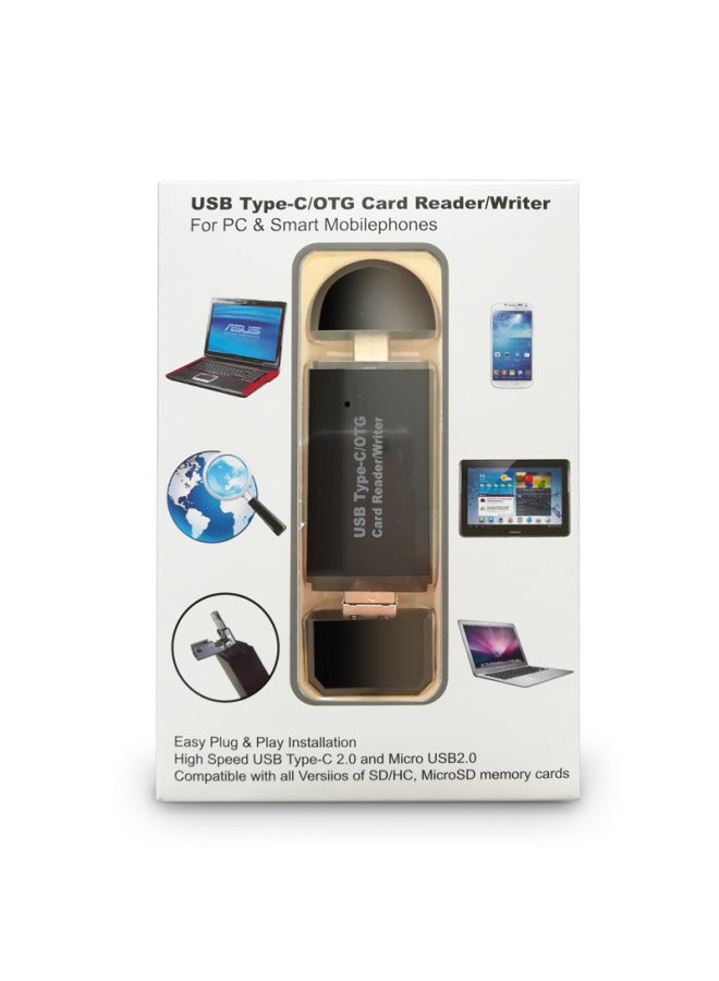 Neutral Card Reader Mobile Phone Card Reader Otg Multi-function Typec Computer Smart Usb Three-in-one Tf Card Reader - Image 5