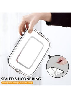 BLACKSTONE Premium Stainless Steel Lunch Box Leakproof Bento Box with Steel Lid, Silicone Gasket & Lock Clips - Double Tier, 1.4L  - Image 3