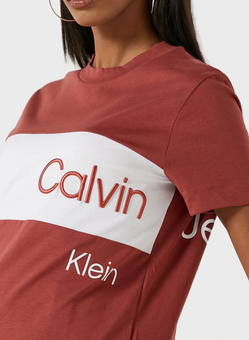 Calvin Klein Jeans Crew Neck Colorblock T-Shirt
