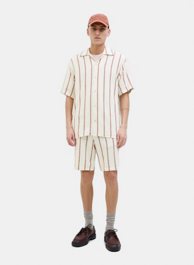 JACK & JONES JACK & JONES Mens Coba Stripe Resort Shirt  - Image 1