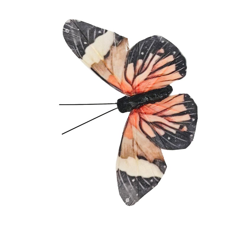 Cartanfill- Artificial Feather Simulation Butterfly Party Decoration Set, a Set of 12 Pieces with Clips, Used for Home Decoration in 12 Colors.â€¦ (B Clip) - Image 5