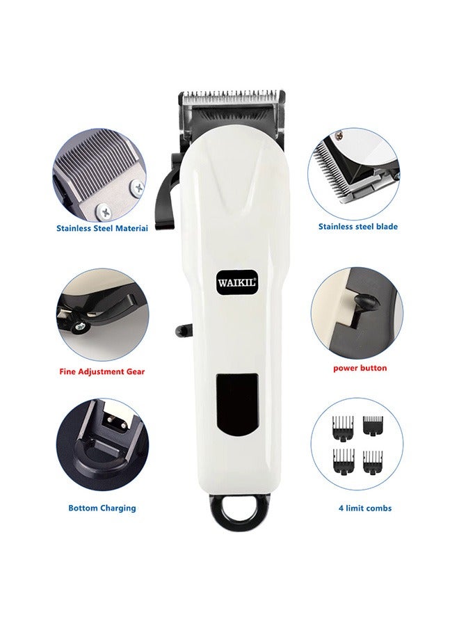 وايكيل مقصات الشعر اللاسلكية للرجال مقصات الشعر الاحترافية لحلاقة وتهذيب اللحية مع عرض قوة LED الأبيض - Image 5