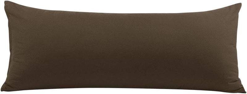PICCOCASA Body Pillow Pillowcase with Zipper Closure, 1800 Series Brushed Microfiber Body Pillow Cover, Soft Long Pillow Cases for Body Pillows Brown 50 x 140cm/ 4.6ft. - Image 1