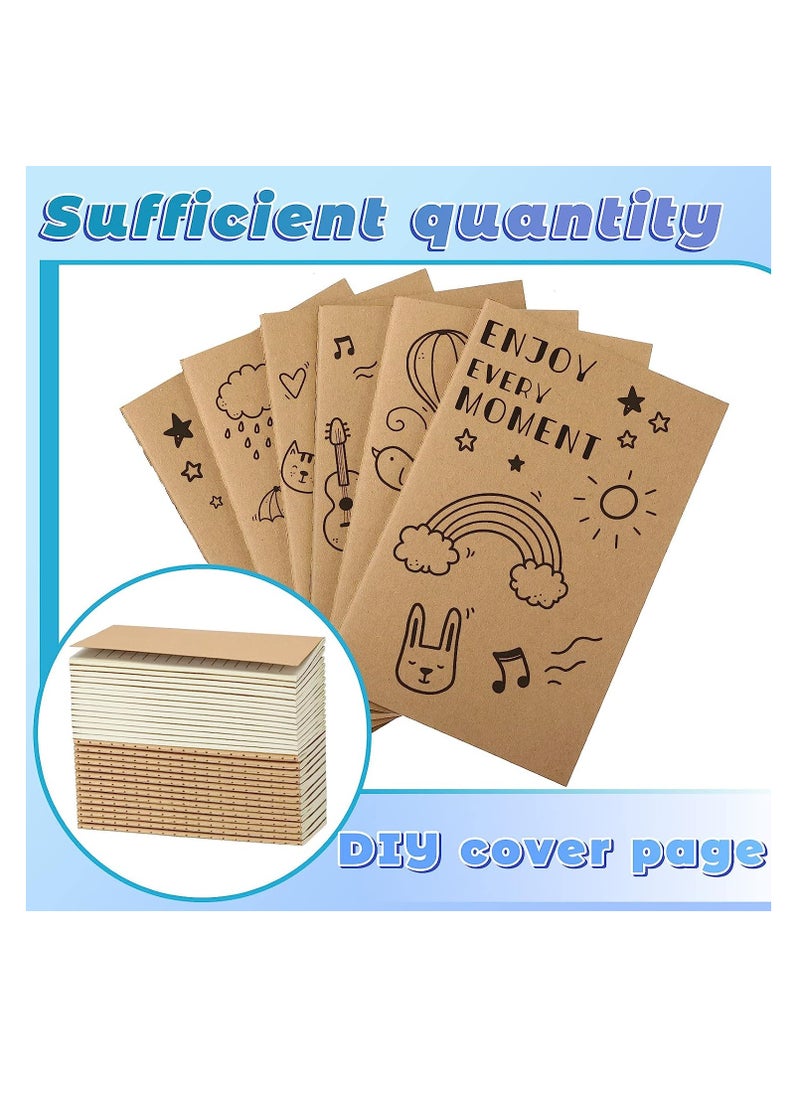 SYOSI - 20 Pack Mini Small Notebooks Set Bulk Tiny Pocket Lined Notebooks Mini Memo Notepads Journals for Kids Classroom Teacher Writing Little Paper Subject Notebooks 30 Sheets/60 Pages - Image 1