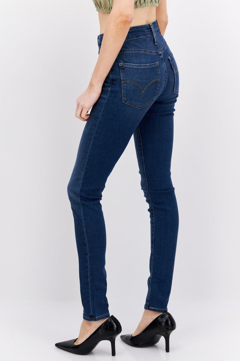 Levi's جينز نسائي ضيق للغاية بخصر مرتفع قابل للتمدد، أزرق - Image 2