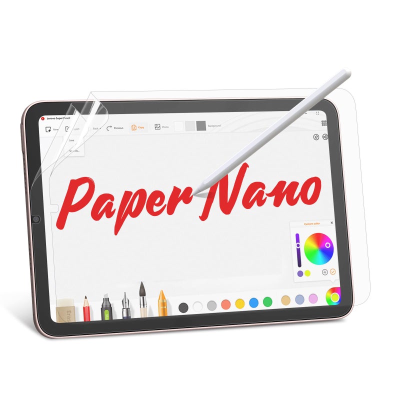 bersem 2 Pack Paperfeel Screen Protector Compatible with iPad Mini 7 2024(A17 Pro)/iPad Mini 6 2021(8.3 inch), Matte PET Film for Drawing, Anti-Glare - Image 1
