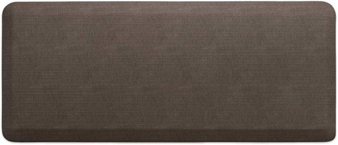 ANTIFATIGUE DESIGNER COMFORT KITCHEN FLOOR MAT 20 X48 GRASSCLOTH PECAN STAIN RESISTANT SURFACE WITH 34 THICK ERGOFOAM CORE FOR HEALTH AND WELLNESS