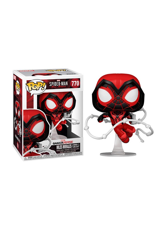 Funko Funko Pop! Marvel Spider-Man: Miles Morales Miles (Crimson Cowl Suit) Bobble Head Vinyl Figure  - Image 1