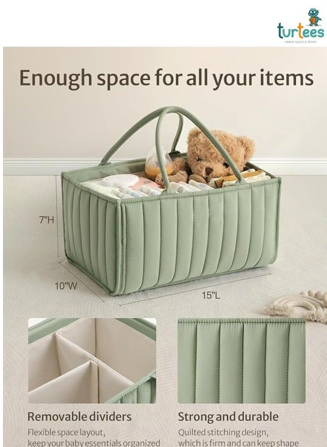 turtees Baby Caddy Organizer Bag | Portable Diaper Storage for Newborns & Toddlers | Multipurpose Nursery Bag with Compartments | Perfect for Moms - Image 1