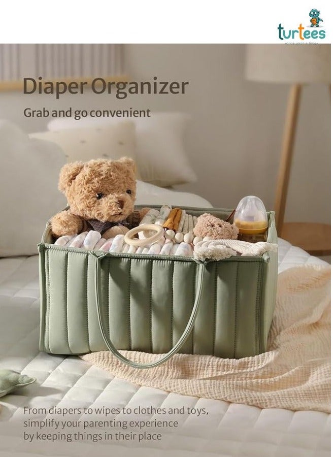 turtees Baby Caddy Organizer Bag | Portable Diaper Storage for Newborns & Toddlers | Multipurpose Nursery Bag with Compartments | Perfect for Moms - Image 5