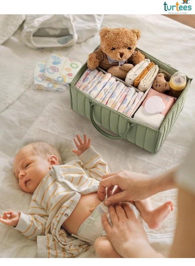 turtees Baby Caddy Organizer Bag | Portable Diaper Storage for Newborns & Toddlers | Multipurpose Nursery Bag with Compartments | Perfect for Moms - Image 3