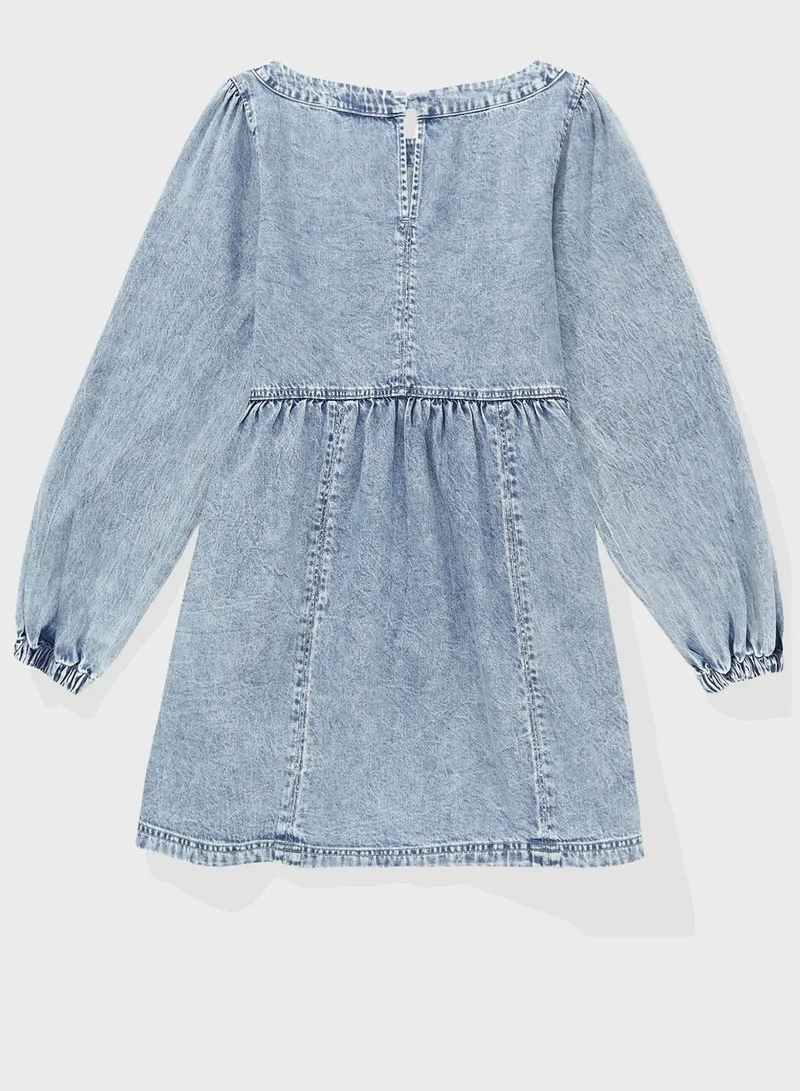 American Eagle Denim Babydoll Dress
