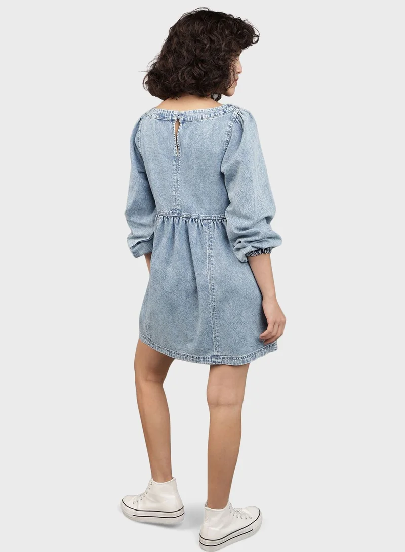 American Eagle Denim Babydoll Dress