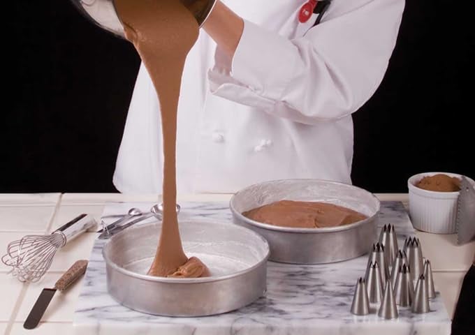 وينكو صينية كيك دائرية متينة من الألومنيوم من وينكو، 8 بوصات × 2 بوصة - Image 2