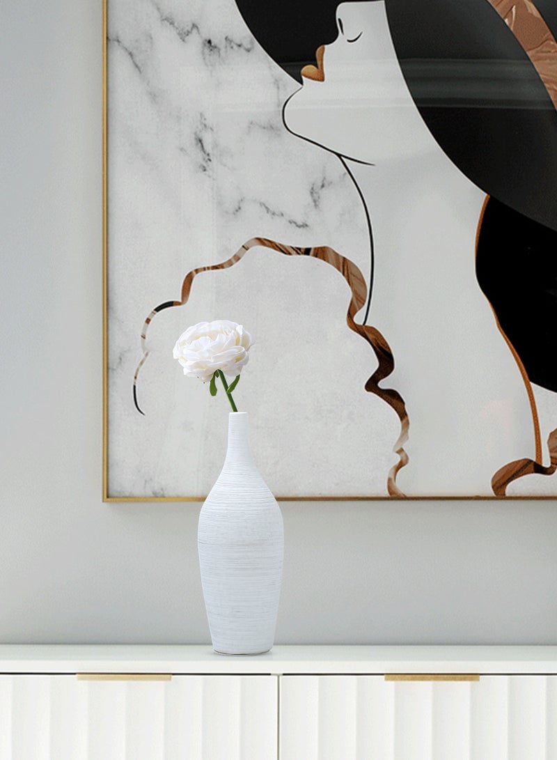 Shuer مزهرية زهور مصنوعة من الأسلاك الخزفية الحديثة والبسيطة لتزيين غرفة المعيشة - Image 1