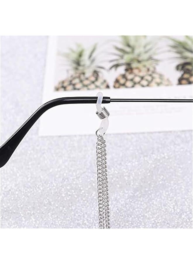 2 PCS Glasses Chain for Women Star Metal Eyewear Strap Holder Mask Chains Gold and Silver Sunglass Strap Holder - Image 5