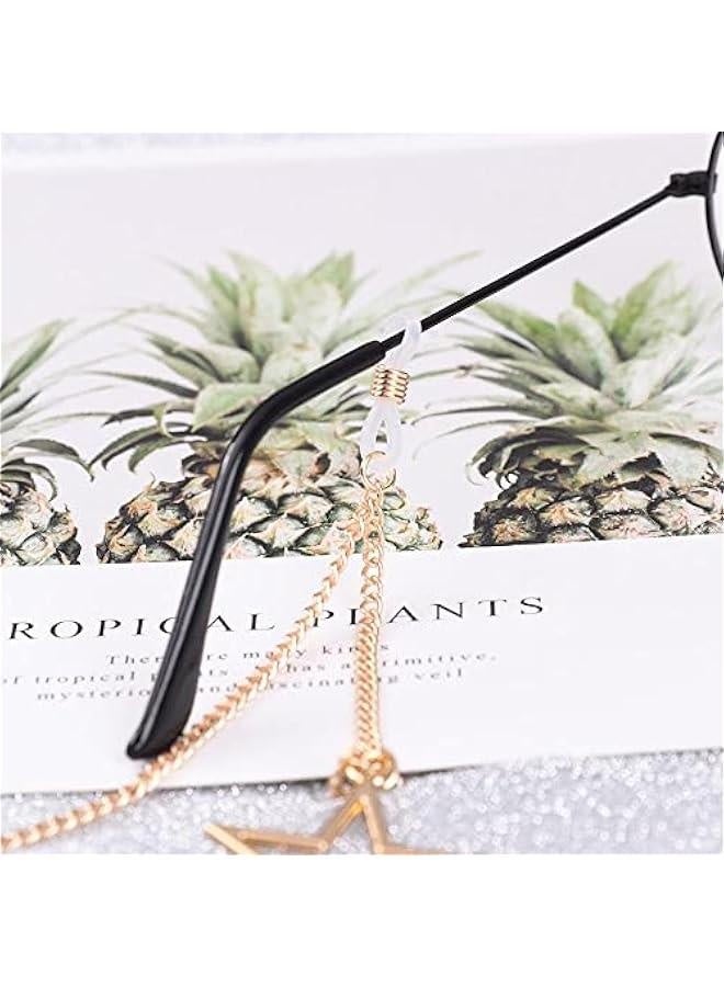 2 PCS Glasses Chain for Women Star Metal Eyewear Strap Holder Mask Chains Gold and Silver Sunglass Strap Holder - Image 4