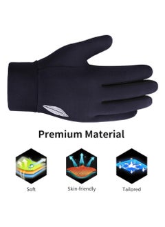 SYOSI Kids Winter Touch Screen Gloves, Reflective Warm Cycling Gloves for Cold Weather, Outdoor Sports Mittens for Boys and Girls 8-10, Waterproof and Suitable for Biking, Running, Skiing, Black  - Image 3