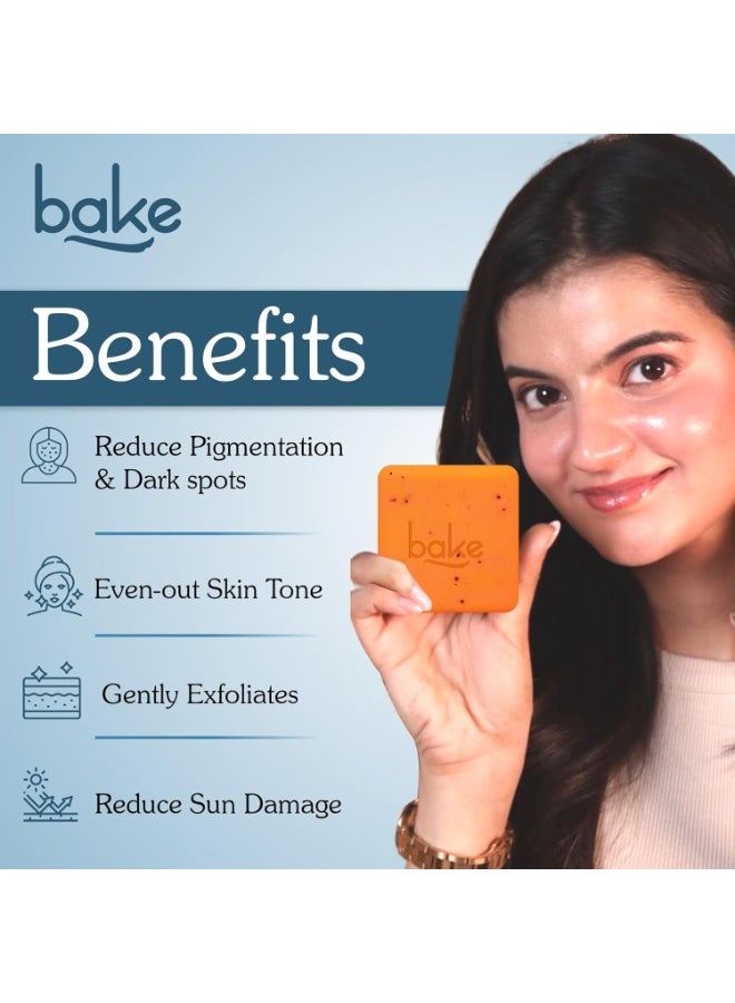 خبز صابونة BAKE العلاجية المقشرة بتركيز 2% من حمض الكوجيك (قطعة واحدة) - غنية بالألفا أربوتين، وحمض اللاكتيك، والنياسيناميد | لعلاج التصبغات والبقع الداكنة، وإزالة آثار الاسمرار، وتفتيح منطقة تحت الإبطين | صابونة مخصصة للرجال والنساء | 100 غرام × 1 - Image 3