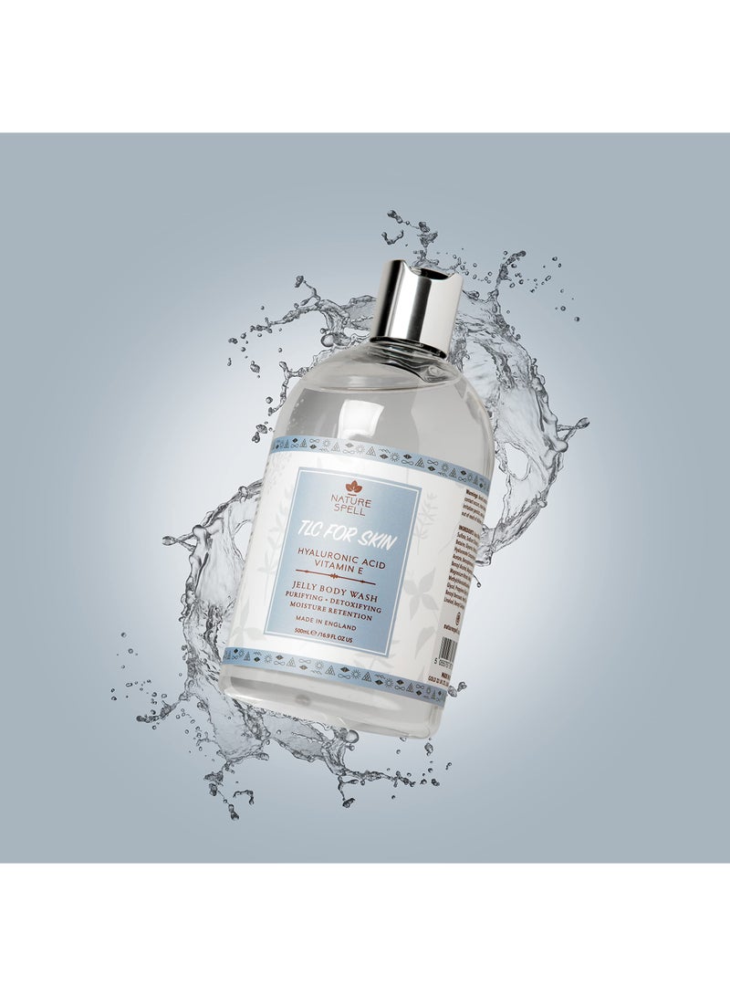 Nature Spell Hydrating Jelly Body Wash by Nature Spell – TLC for Skin with Vitamin E & Hyaluronic Acid – 500ml  - Image 2