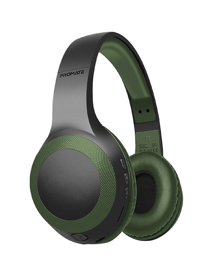 PROMATE Bluetooth Headphone, Over-Ear Deep Bass Wired/Wireless Headphone with Long Playtime, Hi-Fi Sound, Built-In Mic, On-Ear Controls, Soft Earpads, MicroSD Card Slot and AUX Port For iPhone, Samsung, iPad Pro, LaBoca Black/Blue Green/Black - Image 1