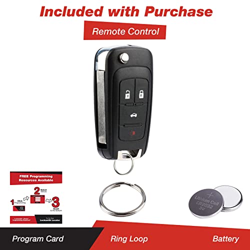 KeylessOption Keyless Entry Remote Control Car Uncut Flip Key Fob Replacement for OHT01060512 - Image 2