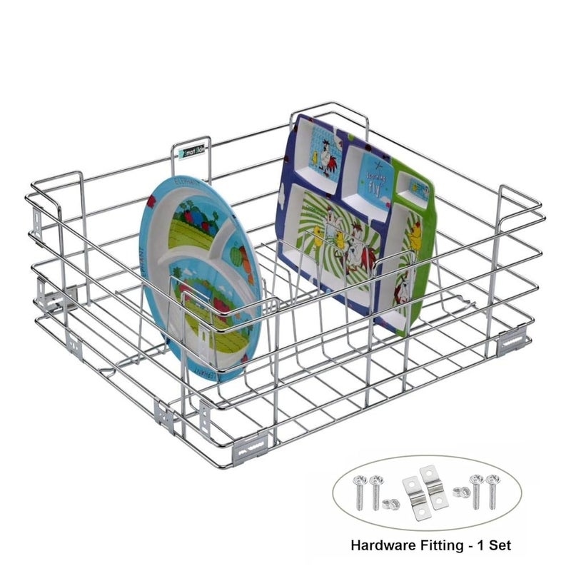 KEEPWELL Stainless Steel Plate Rack Basket Kitchen Rack Modular Kitchen Basket THALI Basket Kitchen Utensil Basket Plate Rack 19 X 20 X 8 inch - Image 4