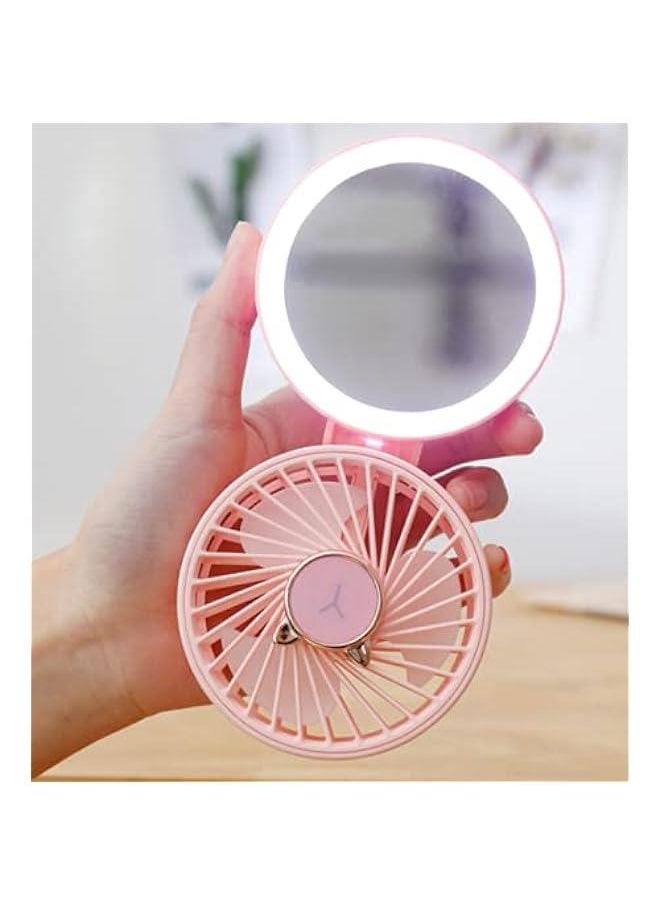 1 PCS USB Charging Cosmetic Mirror With Light Small Fan Folding Pocket Small Fan Hanging Neck Desktop Handheld Fan (blue) - pzsku/ZC613FE0DD70C7942669AZ/45/_/1732578277/973498a0-6d2c-43cc-ab25-2909fc773e8b