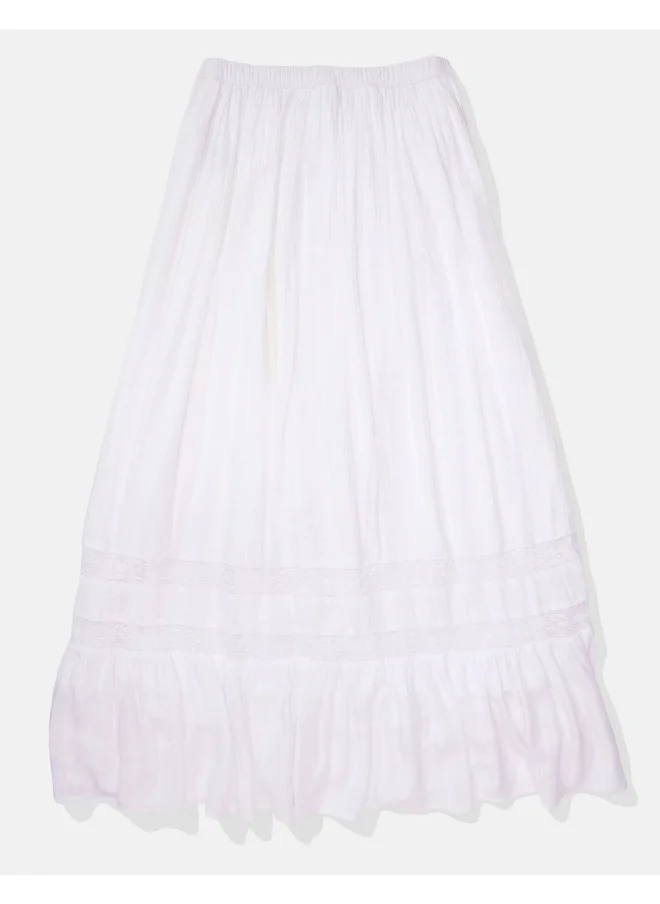 امريكان ايجل AE Button Front Midi Skirt